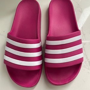 Pink Adidas Slides Sz 9